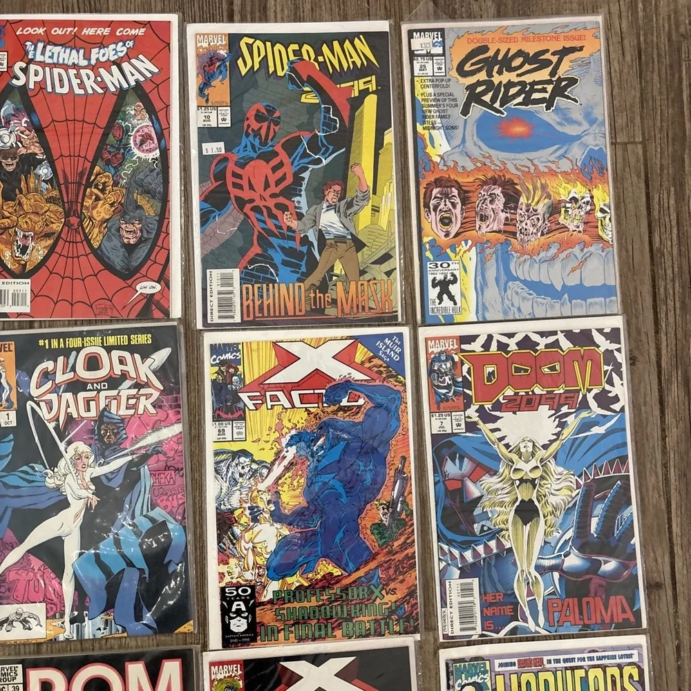 Marvel comics lot, vintage x 17. 13 In Sleeves